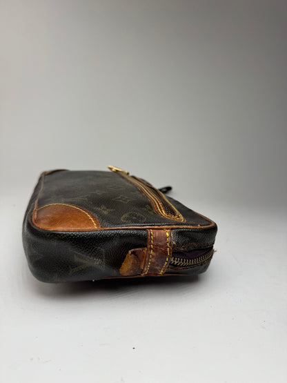 Pochette vintage Louis Vuitton en cuir Monogram marron