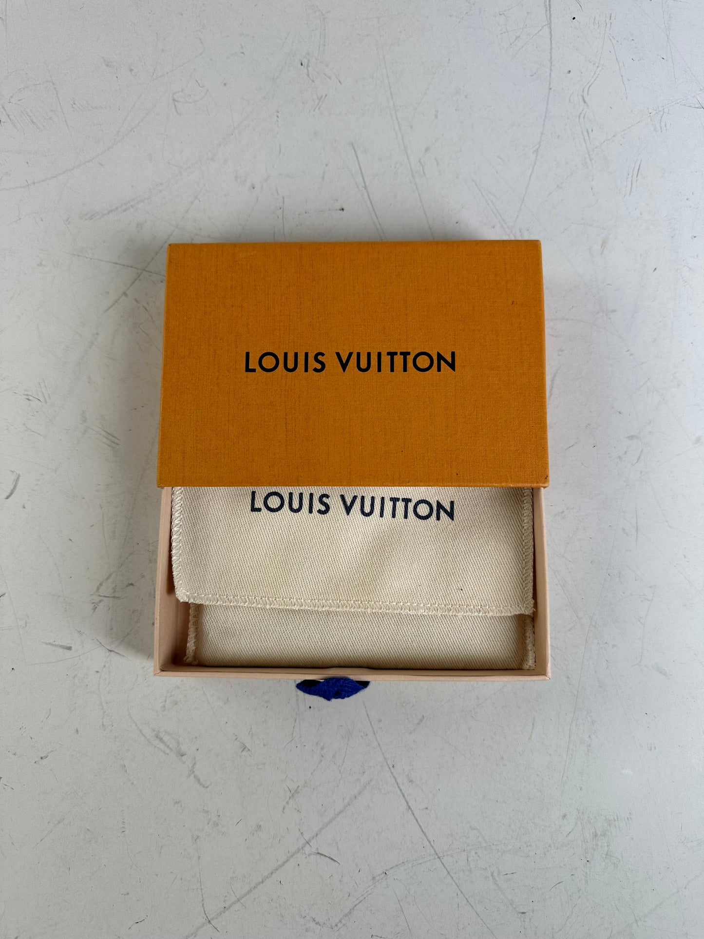 Vintage Louis Vuitton Monogram Canvas Card Holder Brown Gold