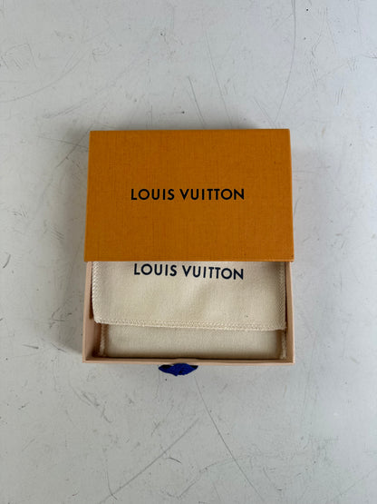 Vintage Louis Vuitton Monogram Canvas Card Holder Brown Gold