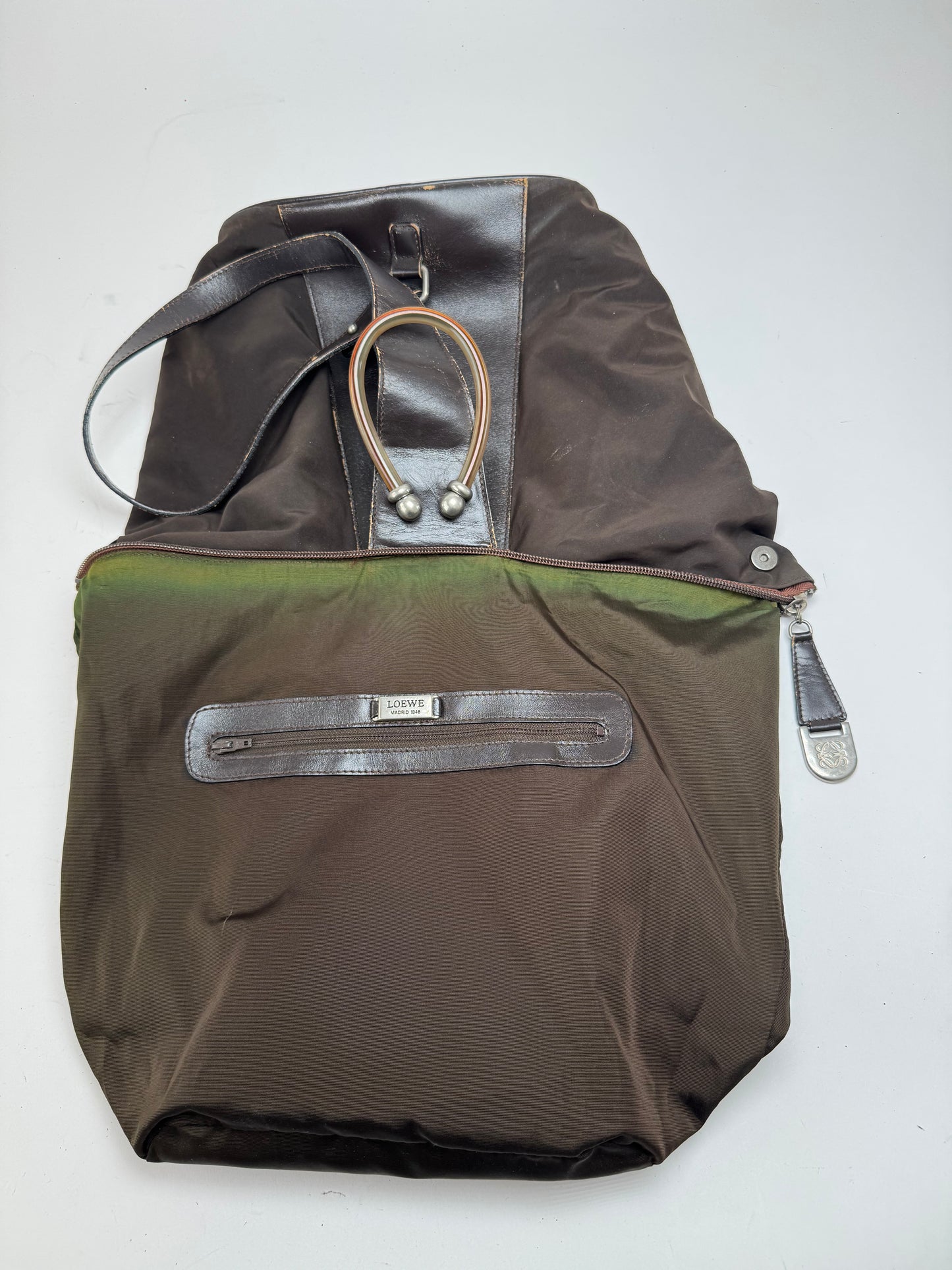 Sac bandoulière vintage Loewe Anton marron