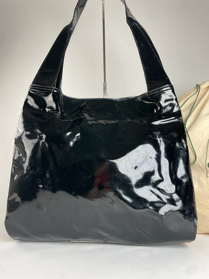 Vintage Gucci Patent Leather Handbag Black