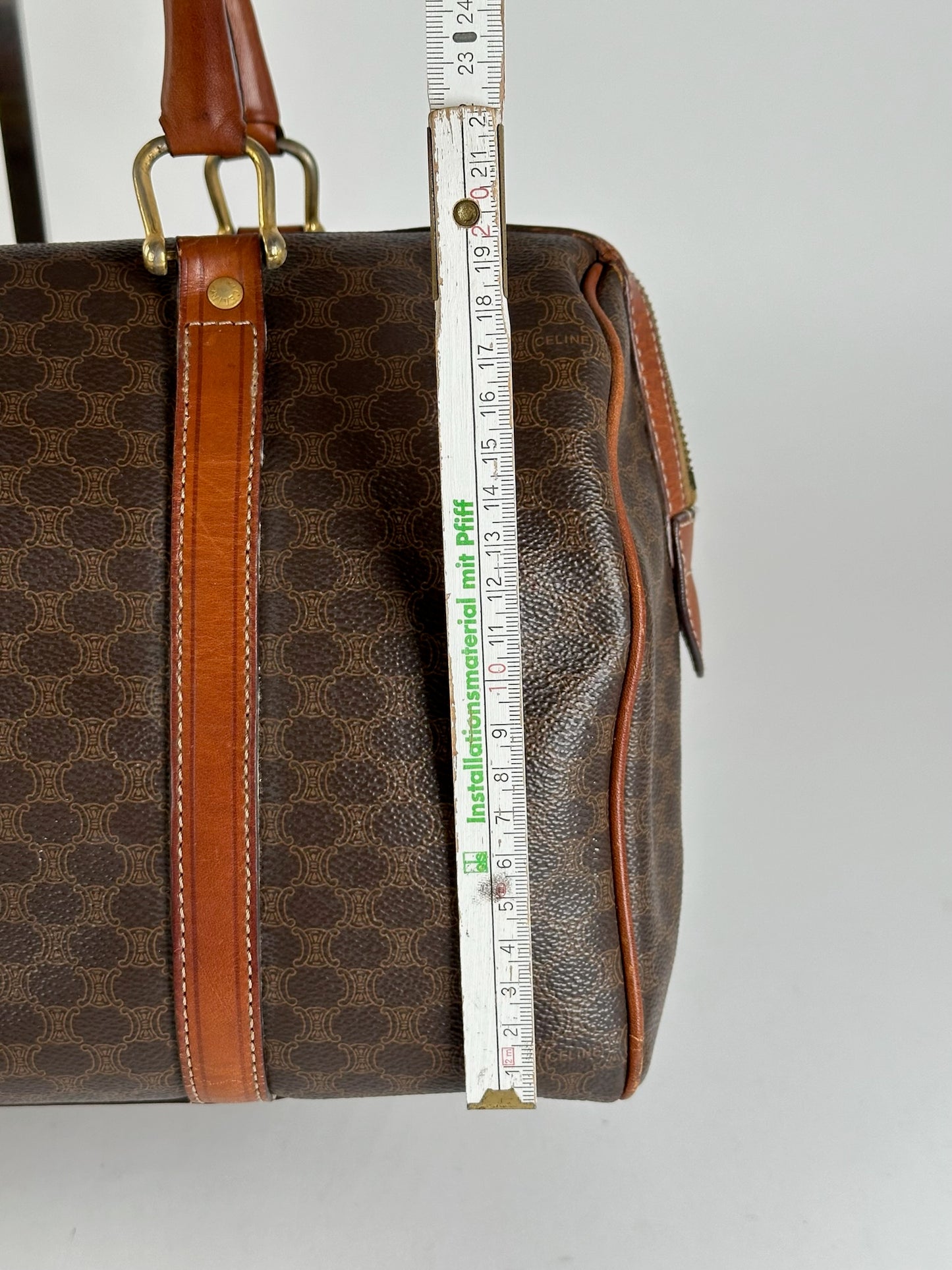 Sac Boston vintage Céline Paris Mini marron