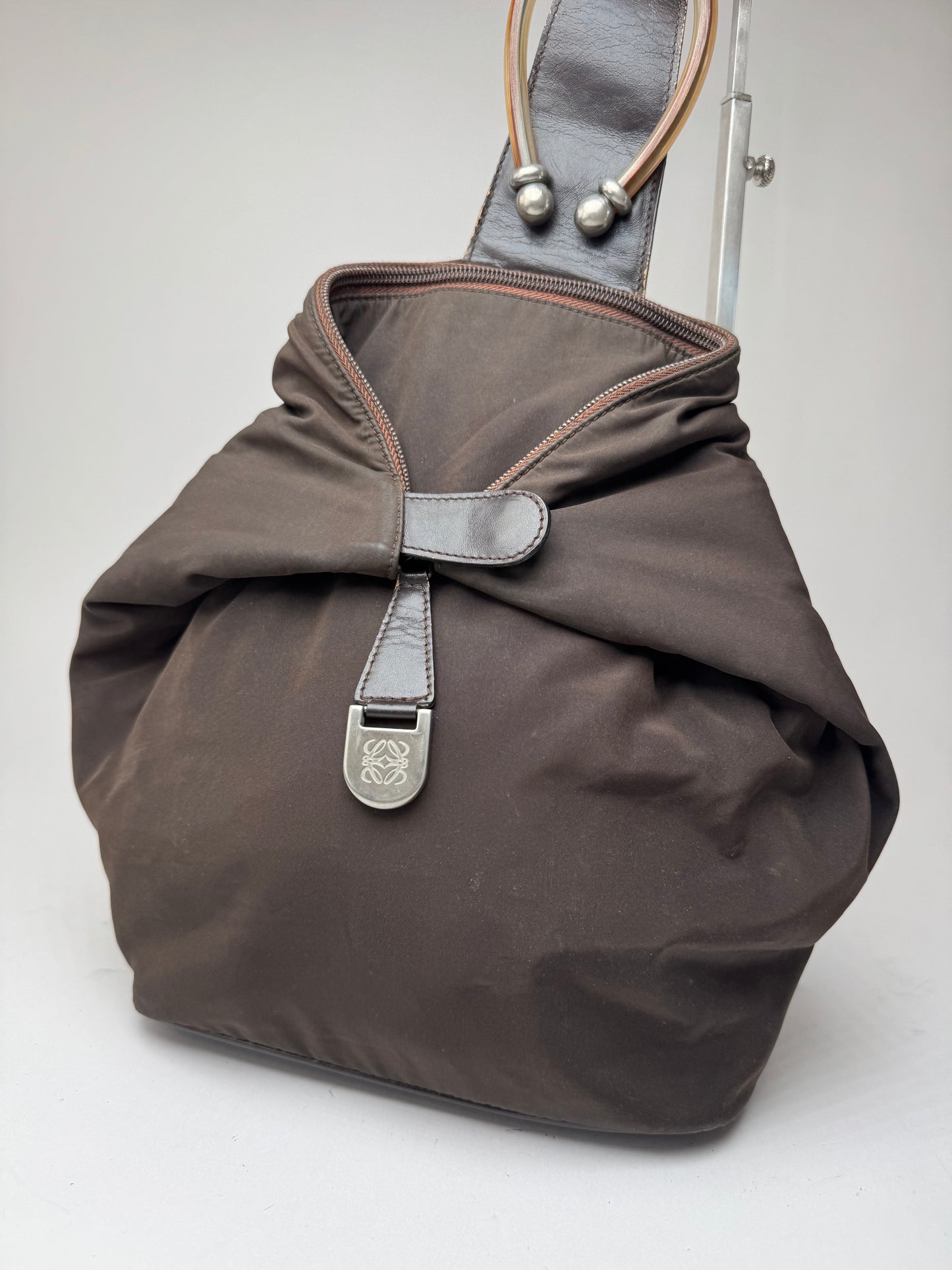 Sac bandoulière vintage Loewe Anton marron