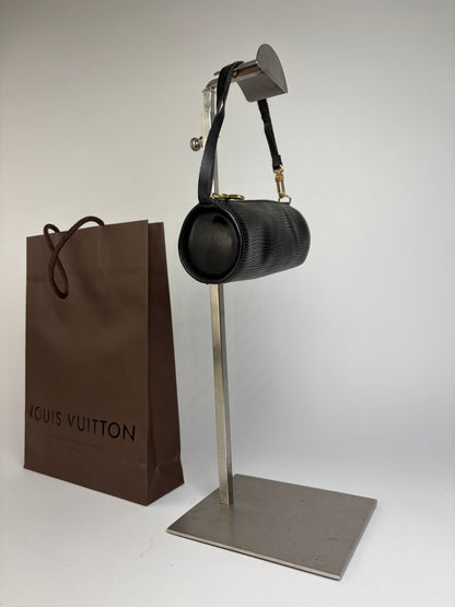 Vintage Louis Vuitton Epi Flap Crossbody Bag 1991 Black