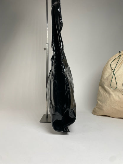 Vintage Gucci Patent Leather Handbag Black