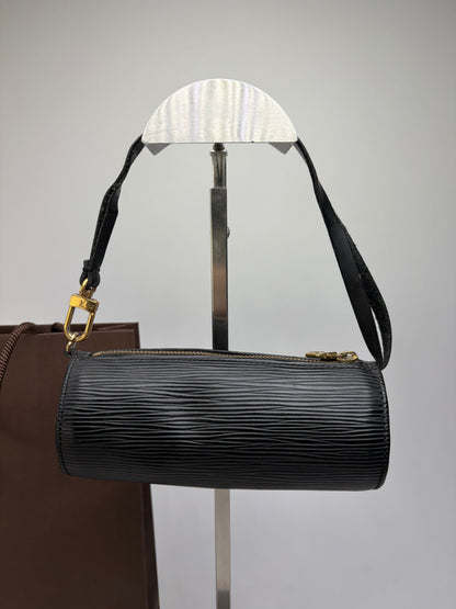 Vintage Louis Vuitton Epi Flap Crossbody Bag 1991 Black