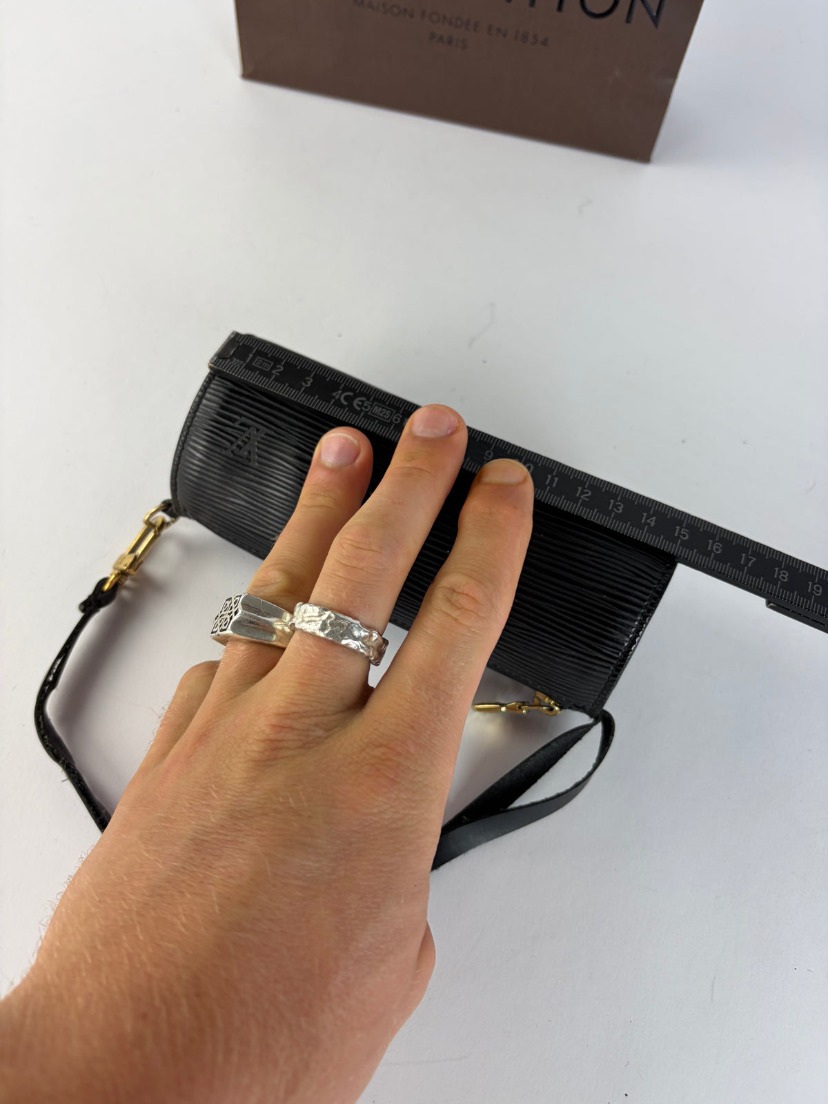 Vintage Louis Vuitton Epi Flap Crossbody Bag 1991 Black