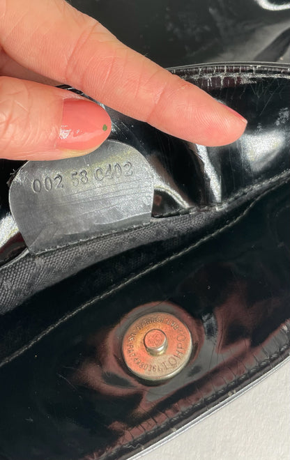 Vintage Gucci Patent Leather Handbag Black