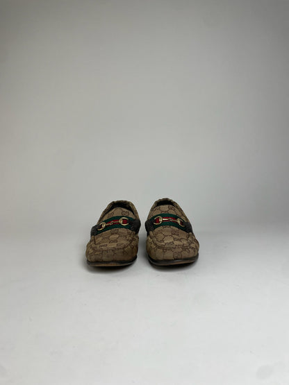 Vintage Gucci Monogram Horsebit Loafer EU37