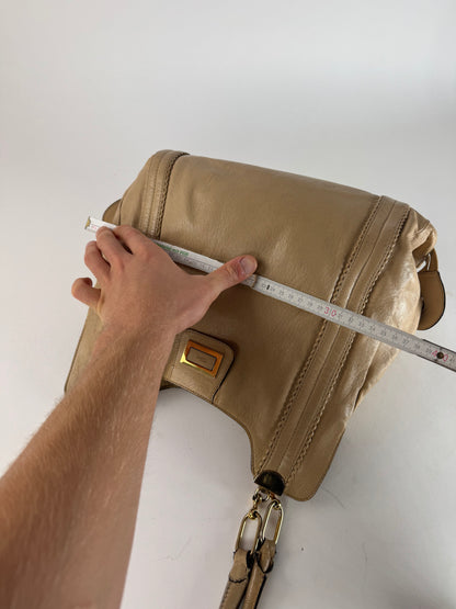 Vintage Chloe Leather Handbag Tote bag Beige