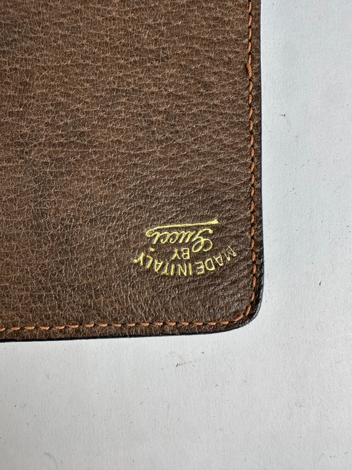 Vintage Gucci Bifold Wallet Brown Green Red Stripe