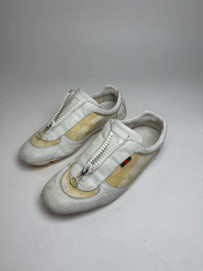 Vintage Gucci Monogram Sneaker White Beige EU38