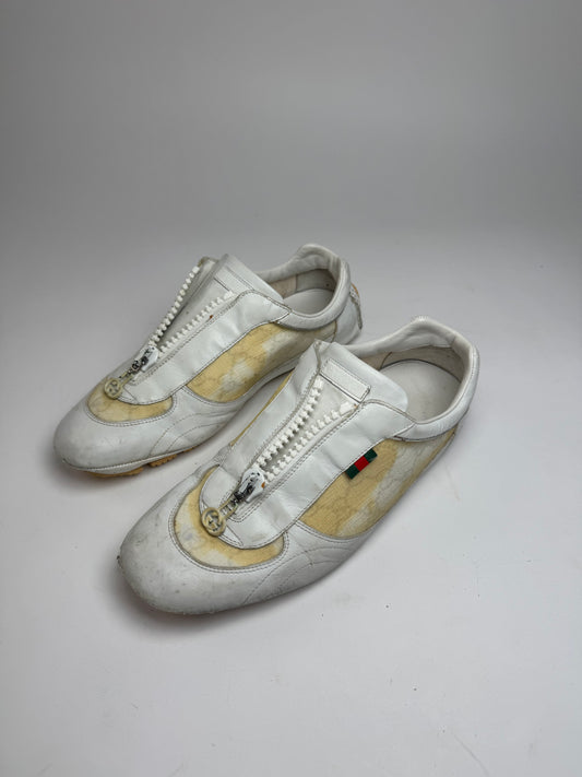 Vintage Gucci Monogram Sneaker White Beige EU38