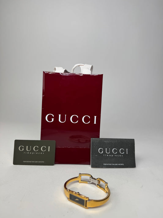 Vintage Gucci Horsebit Quartz Watch Gold Plated