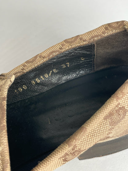 Vintage Gucci Monogram Horsebit Loafer EU37