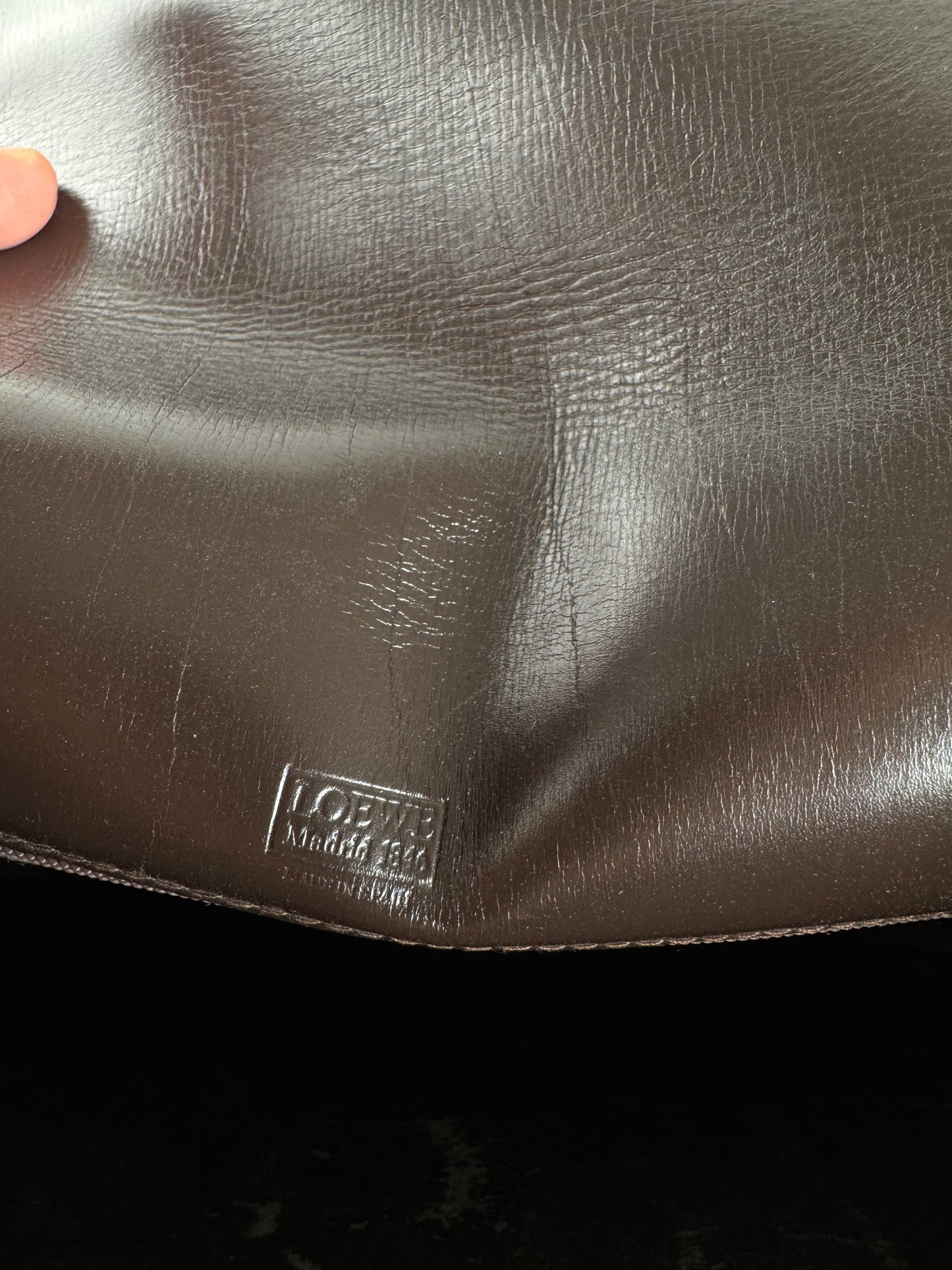 Vintage Loewe Madrid Leather bag brown