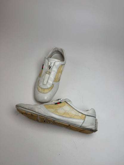 Vintage Gucci Monogram Sneaker White Beige EU38