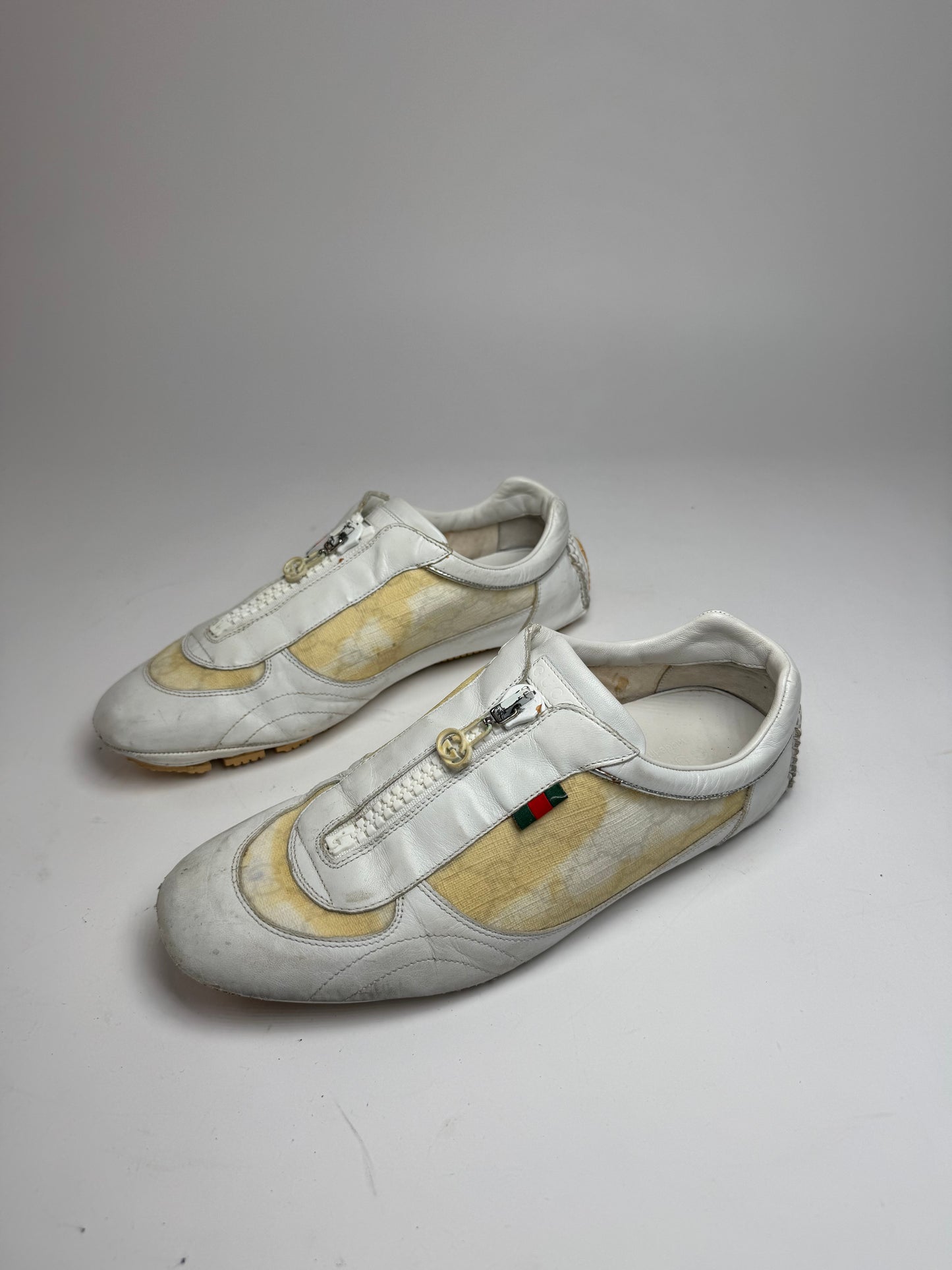 Vintage Gucci Monogram Sneaker White Beige EU38