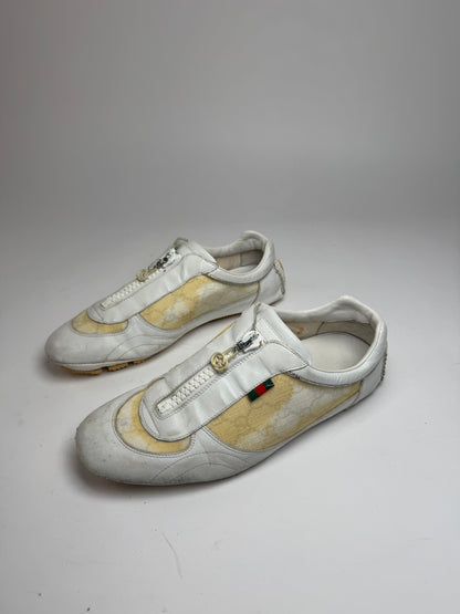 Vintage Gucci Monogram Sneaker White Beige EU38