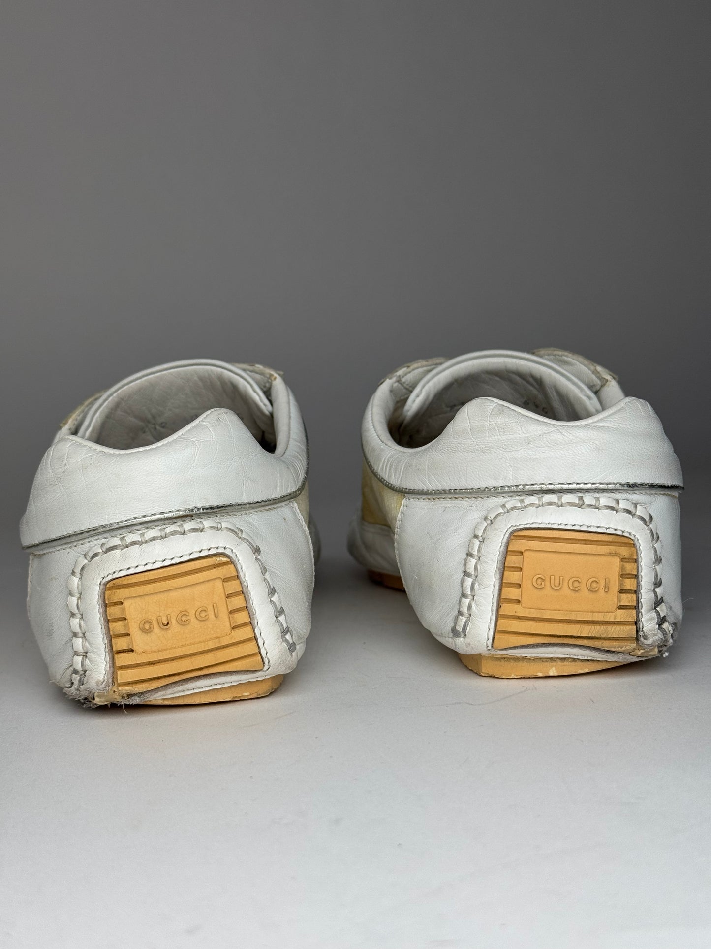 Vintage Gucci Monogram Sneaker White Beige EU38