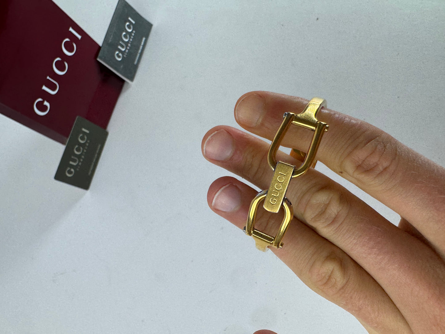 Vintage Gucci Horsebit Quartz Watch Gold Plated