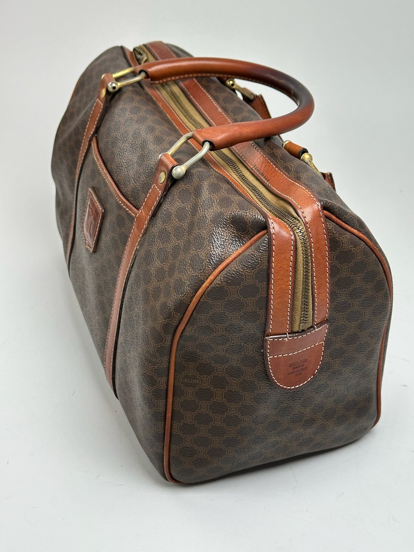 Sac Boston vintage Céline Paris Mini marron