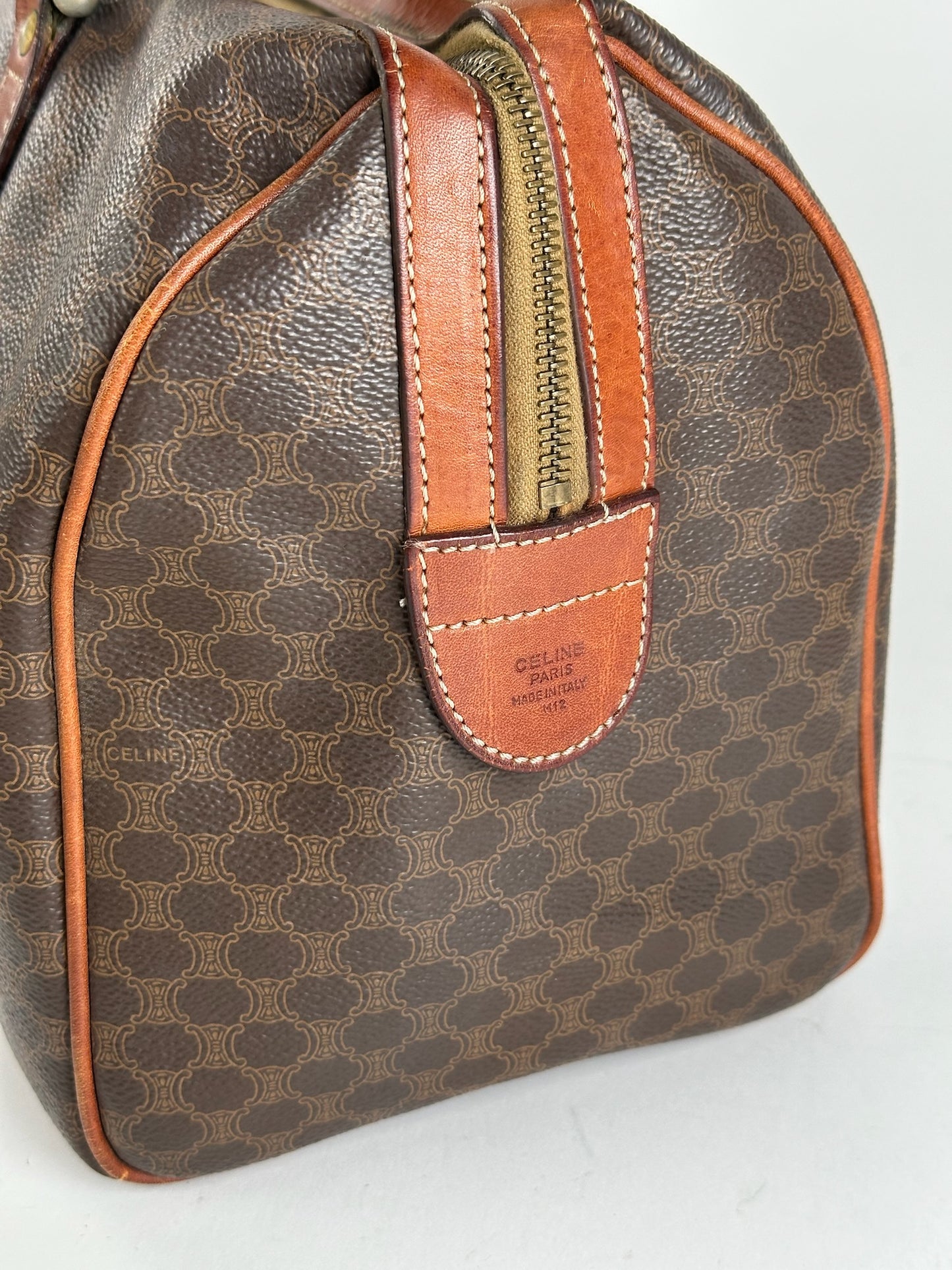 Sac Boston vintage Céline Paris Mini marron