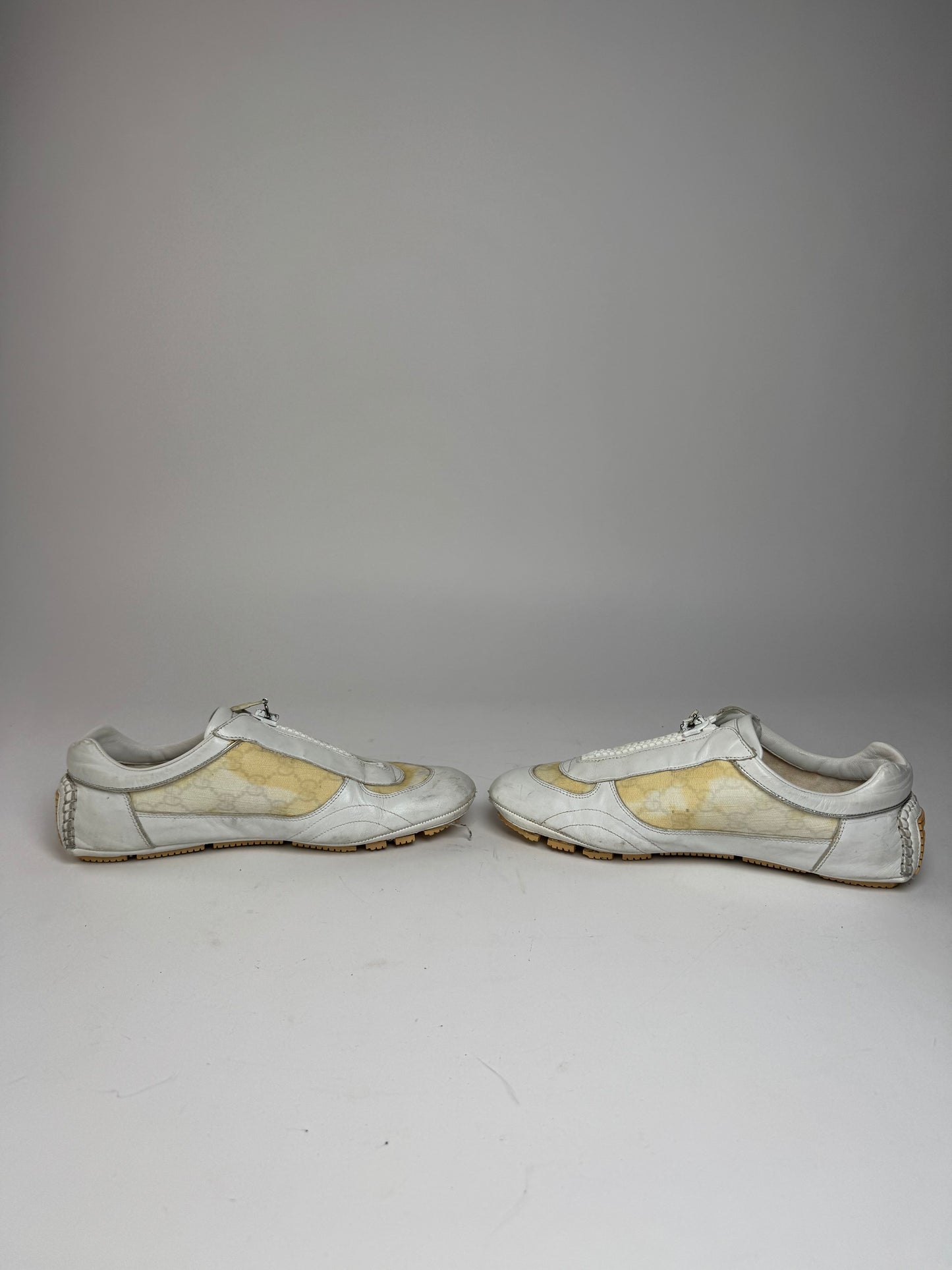 Vintage Gucci Monogram Sneaker White Beige EU38