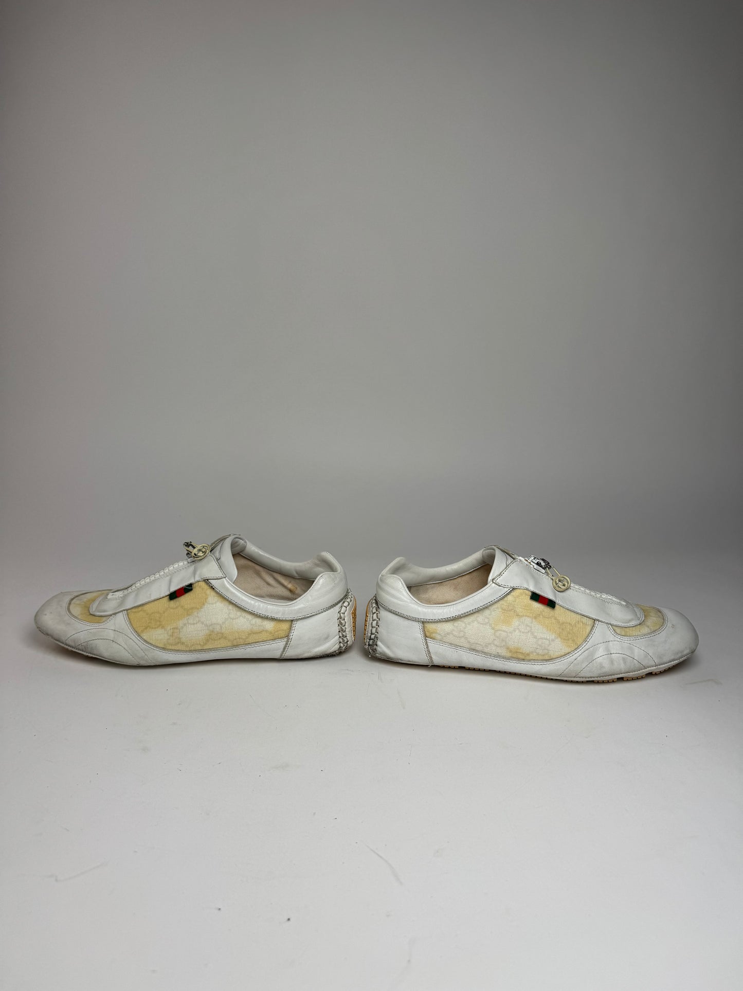 Vintage Gucci Monogram Sneaker White Beige EU38