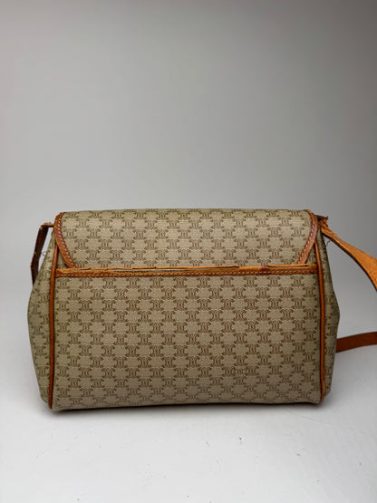 Sac bandoulière vintage Céline Triomphe Monogram beige