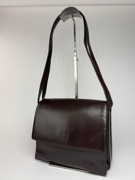 Vintage Loewe Madrid Leather bag brown