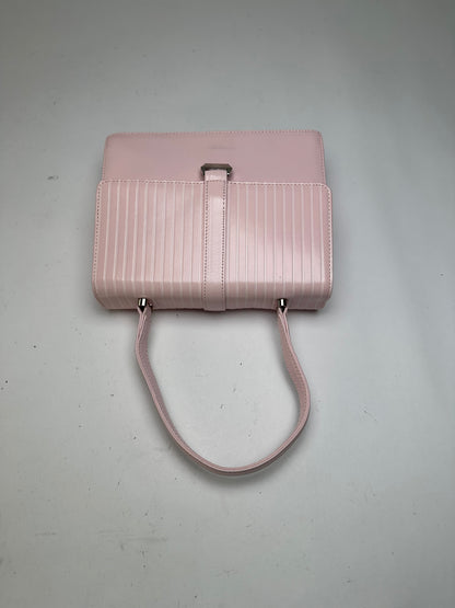 Vintage Courreges Flap Crossbody Bag Light Pink Leather c. Early 2000s