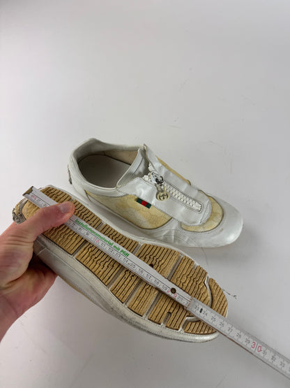 Vintage Gucci Monogram Sneaker White Beige EU38