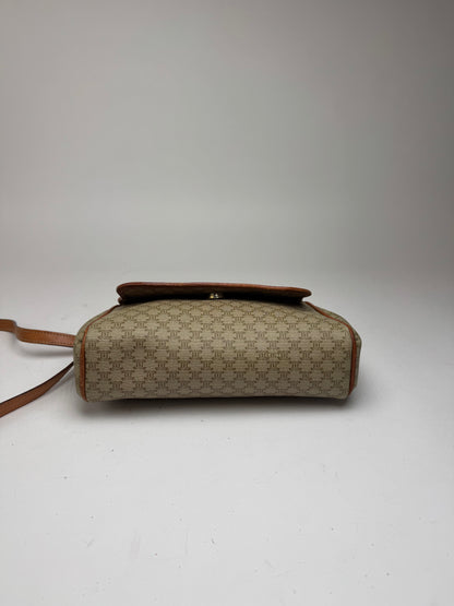 Sac bandoulière vintage Céline Triomphe Monogram beige