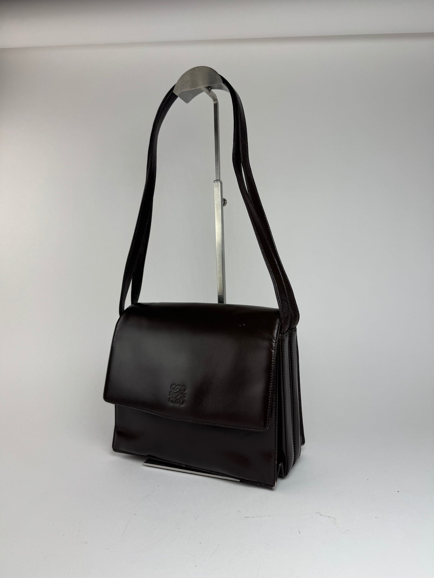 Vintage Loewe Madrid Leather bag brown