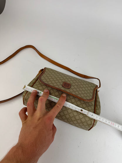 Sac bandoulière vintage Céline Triomphe Monogram beige