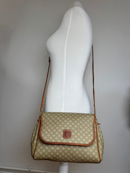 Sac bandoulière vintage Céline Triomphe Monogram beige