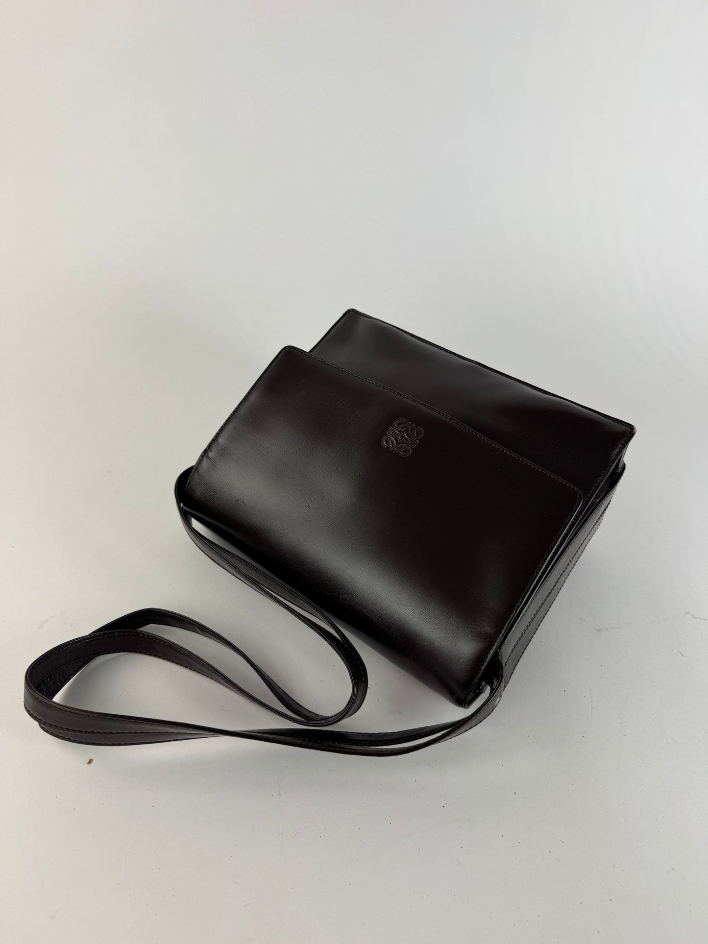 Vintage Loewe Madrid Leather bag brown