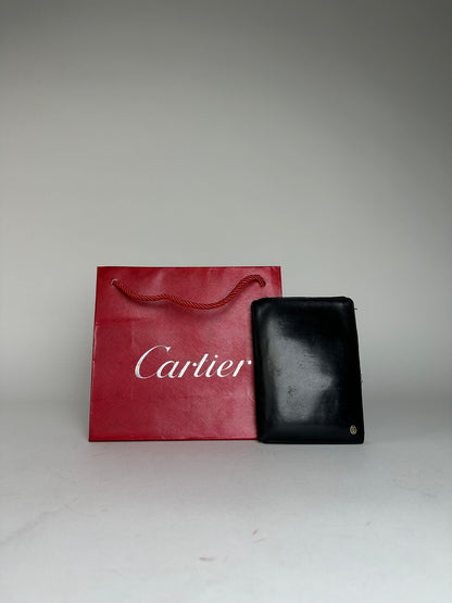 Vintage Cartier Leather Card Holder Black