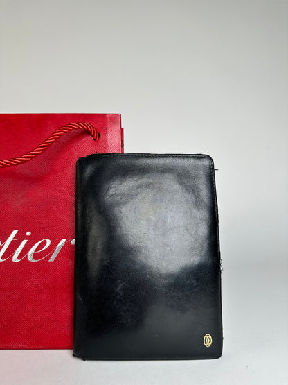 Vintage Cartier Leather Card Holder Black