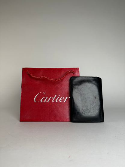 Vintage Cartier Leather Card Holder Black