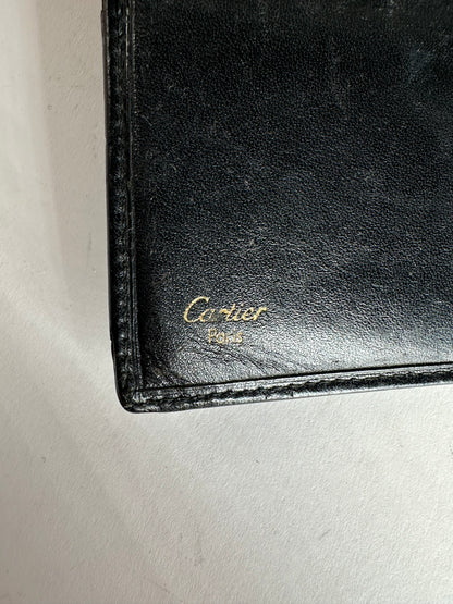 Vintage Cartier Leather Card Holder Black
