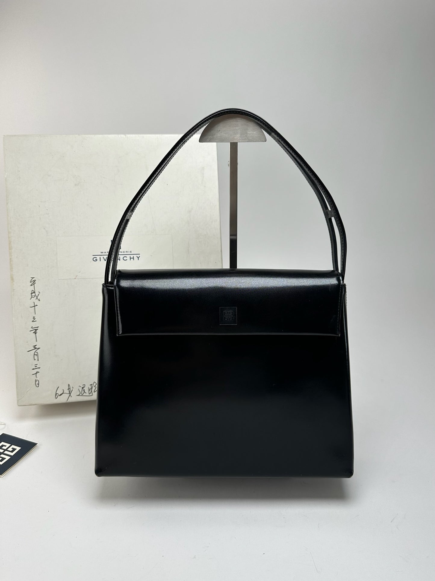 Vintage Givenchy Patent Leather 4G bag black