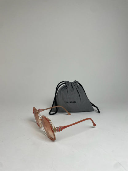 Vintage Balenciaga Oversized Sunglasses Red