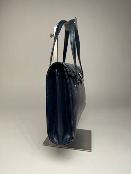 Vintage Givenchy Leather Handbag Navy
