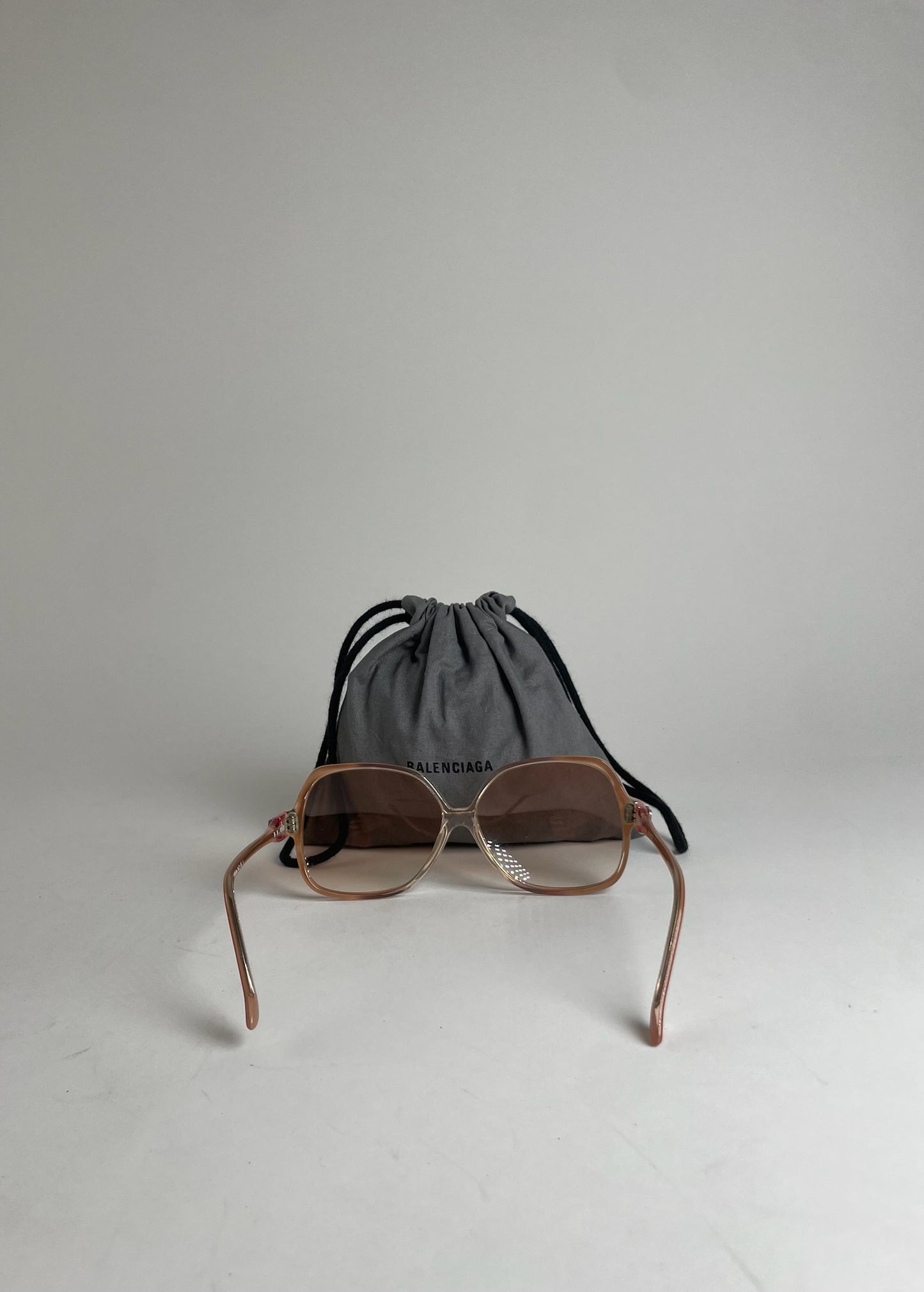Vintage Balenciaga Oversized Sunglasses Red