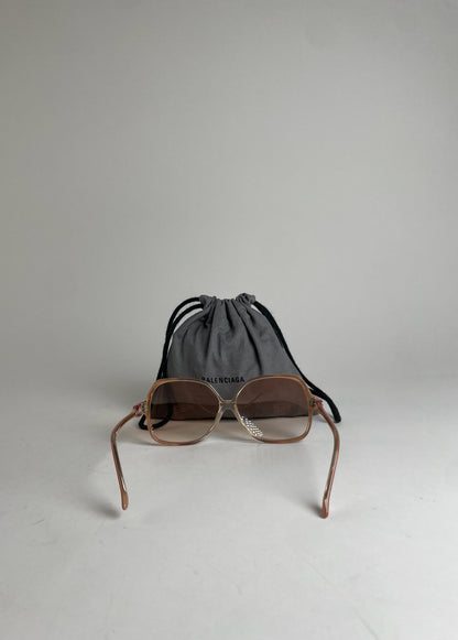 Vintage Balenciaga Oversized Sunglasses Red