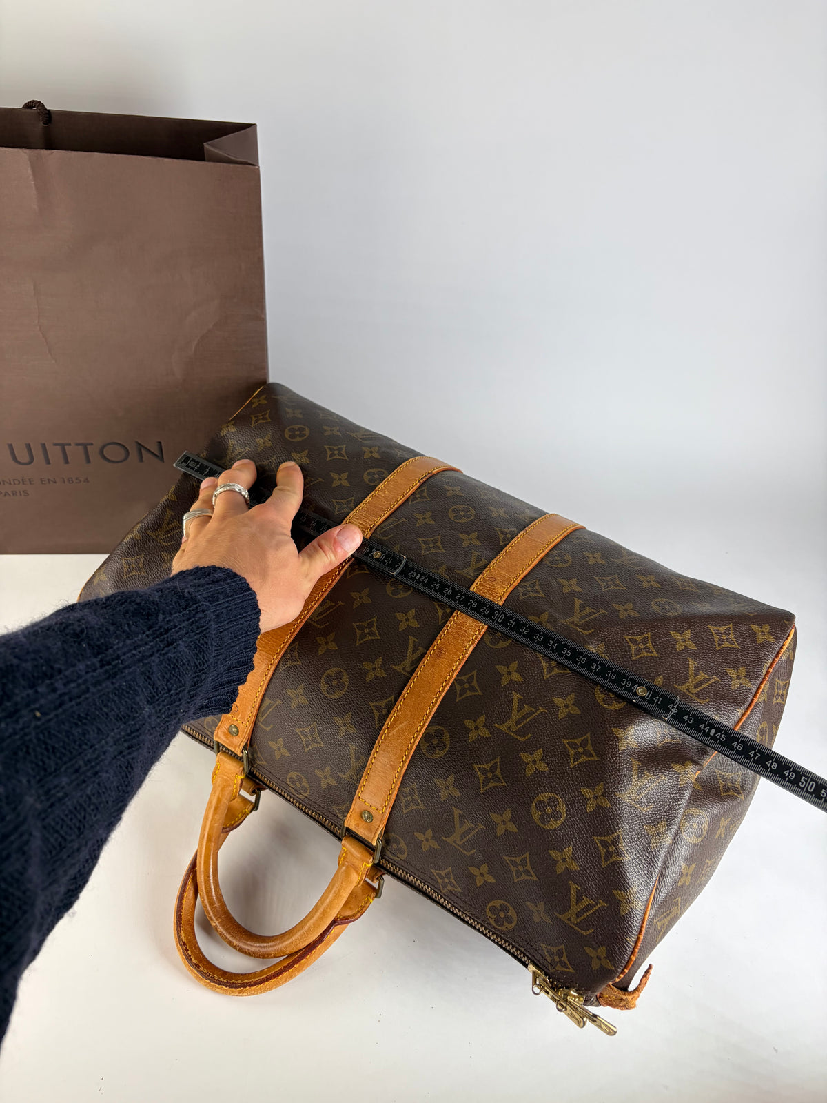 Vintage Louis Vuitton Monogram Canvas Keepall 50 Brown