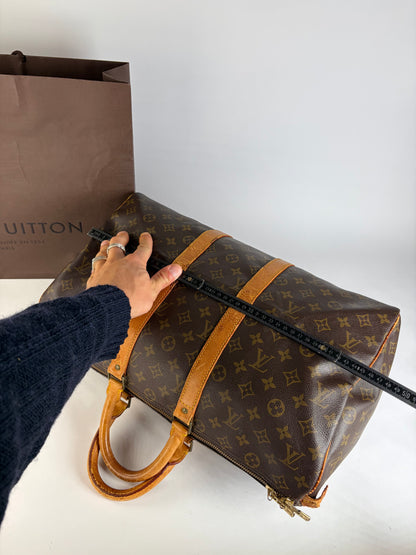 Vintage Louis Vuitton Monogram Canvas Keepall 50 Brown