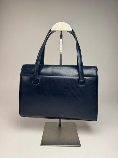 Vintage Givenchy Leather Handbag Navy